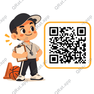 Coach and Clipboard artwork with a customizable QR code area