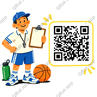 Coach Clipboard artwork with a customizable QR code area