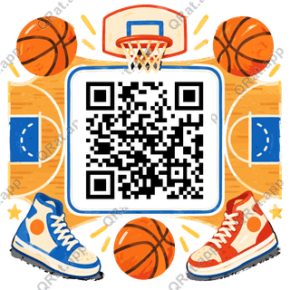 Court Key Frame artwork with a customizable QR code area