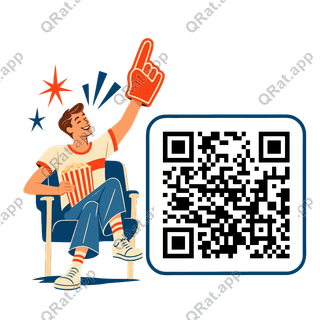 Courtside Fan and Snacks artwork with a customizable QR code area