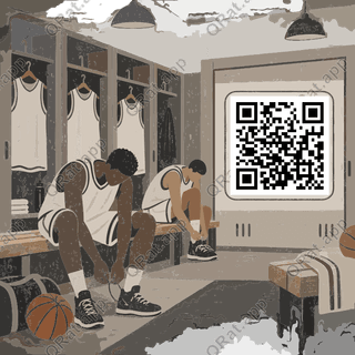 Locker-Room Preparation artwork with a customizable QR code area