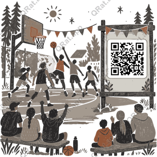 Neighborhood Tournament artwork with a customizable QR code area