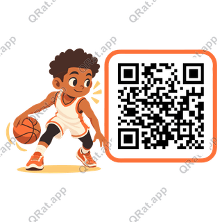 Point Guard and Dribble artwork with a customizable QR code area