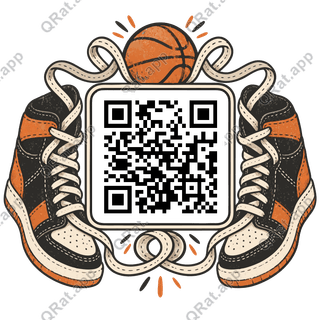 Sneaker-Lace Frame artwork with a customizable QR code area