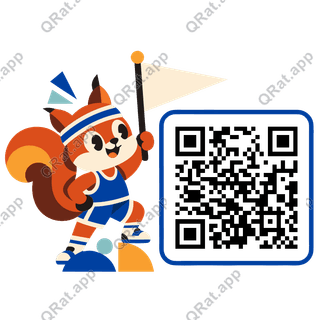 Original Basketball Mascot artwork with a customizable QR code area