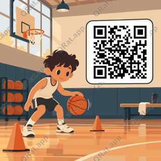 Morning Training Gym artwork with a customizable QR code area