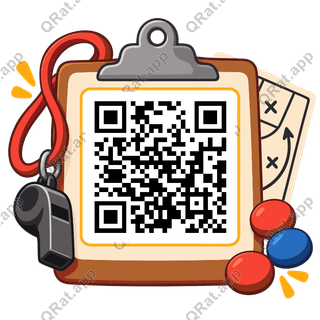 Whistle and Clipboard Frame artwork with a customizable QR code area