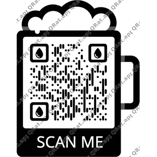 Beer Mug QR Frame surrounding a customizable QR code