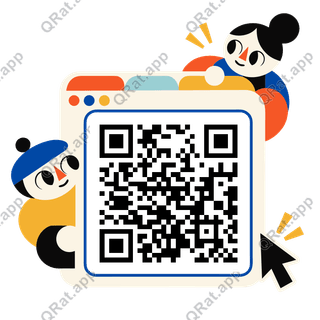 Browser-Window Frame artwork with a customizable QR code area