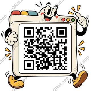 Browser-Window Frame artwork with a customizable QR code area