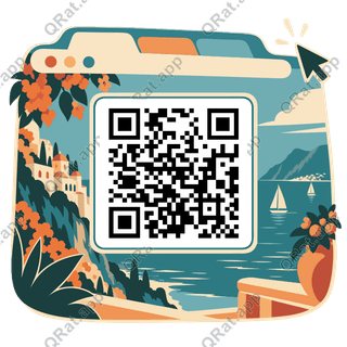 Browser-Window Frame artwork with a customizable QR code area