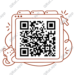 Browser-Window Frame artwork with a customizable QR code area
