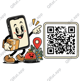 Click-and-Collect Phone artwork with a customizable QR code area