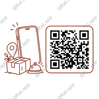 Click-and-Collect Phone artwork with a customizable QR code area