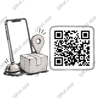 Click-and-Collect Phone artwork with a customizable QR code area