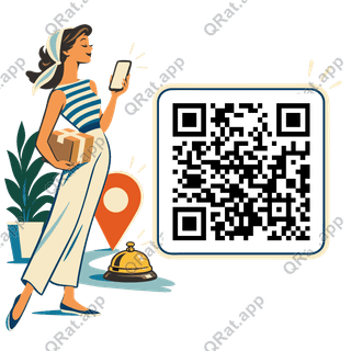 Click-and-Collect Phone artwork with a customizable QR code area
