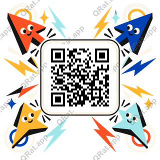 Cursor-Burst Frame artwork with a customizable QR code area