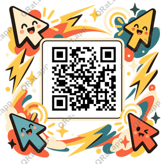 Cursor-Burst Frame artwork with a customizable QR code area