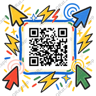 Cursor-Burst Frame artwork with a customizable QR code area