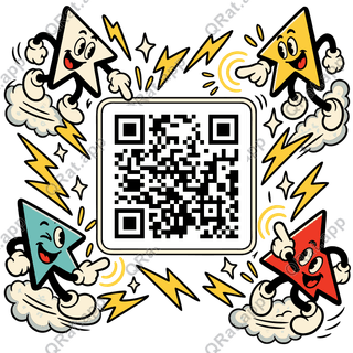 Cursor-Burst Frame artwork with a customizable QR code area