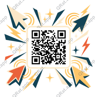 Cursor-Burst Frame artwork with a customizable QR code area