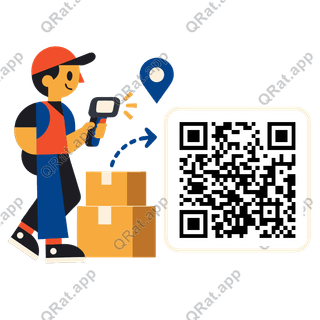 Delivery Scan artwork with a customizable QR code area
