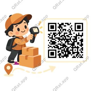 Delivery Scan artwork with a customizable QR code area