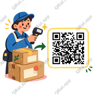 Delivery Scan artwork with a customizable QR code area