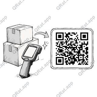 Delivery Scan artwork with a customizable QR code area
