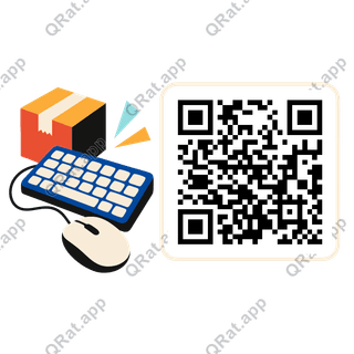 Keyboard Parcel artwork with a customizable QR code area