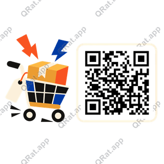 Lightning Cart artwork with a customizable QR code area