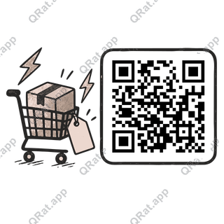 Lightning Cart artwork with a customizable QR code area