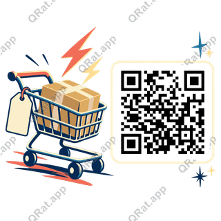 Lightning Cart artwork with a customizable QR code area