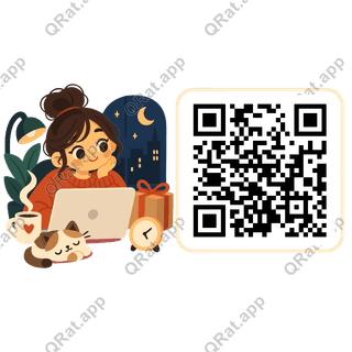 Midnight Checkout artwork with a customizable QR code area