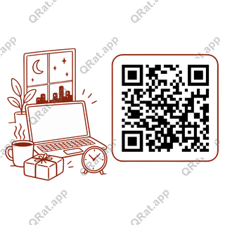 Midnight Checkout artwork with a customizable QR code area