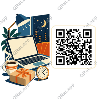 Midnight Checkout artwork with a customizable QR code area