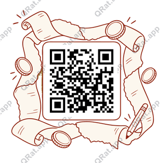 Receipt-Roll Frame artwork with a customizable QR code area