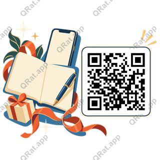 Wish-List Desk artwork with a customizable QR code area