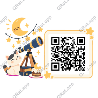 Birthday Stargazer artwork with a customizable QR code area