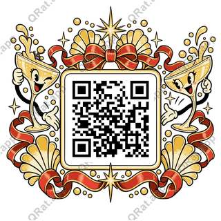 Midnight Toast Frame artwork with a customizable QR code area