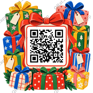 Gift Stack Frame artwork with a customizable QR code area