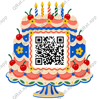 Layer Cake Frame artwork with a customizable QR code area