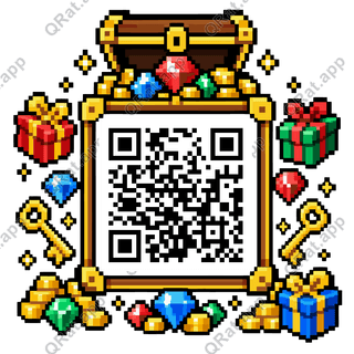 Birthday Treasure Frame artwork with a customizable QR code area