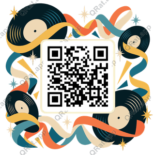 Birthday Record Frame artwork with a customizable QR code area