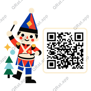 Drummer Boy Cluster artwork with a customizable QR code area