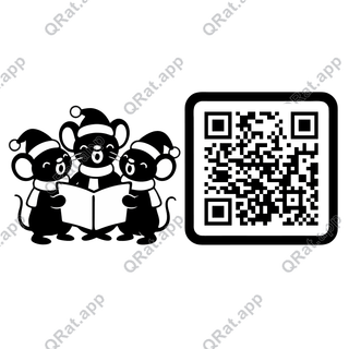 Choir Mice artwork with a customizable QR code area