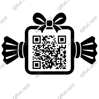 Cracker artwork with a customizable QR code area