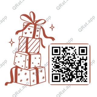 Gift Tower artwork with a customizable QR code area