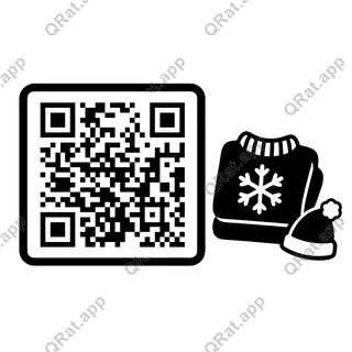 Holiday Sweater artwork with a customizable QR code area