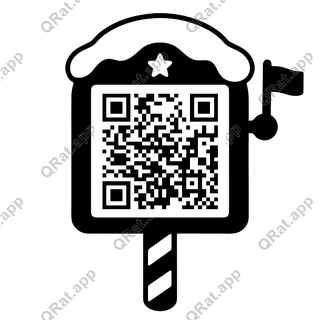 North Pole Mailbox artwork with a customizable QR code area